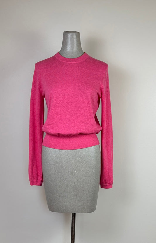 Lilla P. ~  Shirred Sleeve Crewneck Sweater - Calypso