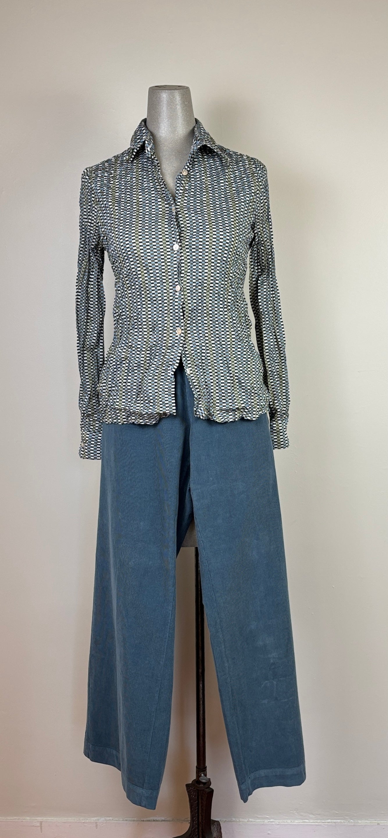 Miki Thumb  ~  Liberty Print Crinkle Shirt - Rohan Ocean