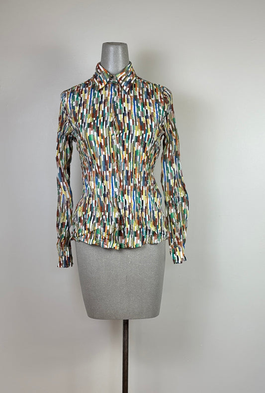 Miki Thumb  ~  Liberty Print Crinkle Shirt - Maksi Multi
