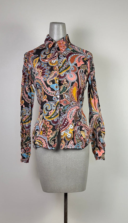 Miki Thumb  ~  Liberty Print Crinkle Shirt - Paisley Persia