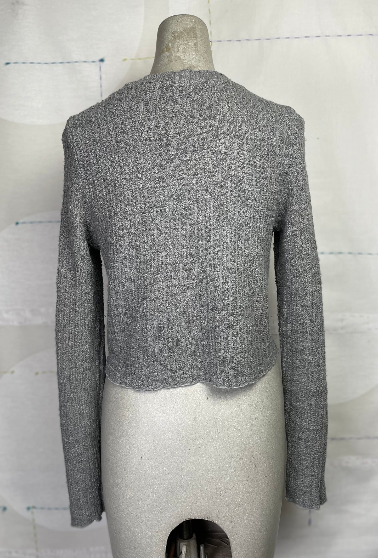 Cut Loose ~  Curved Crop Sweater-Cobblestone