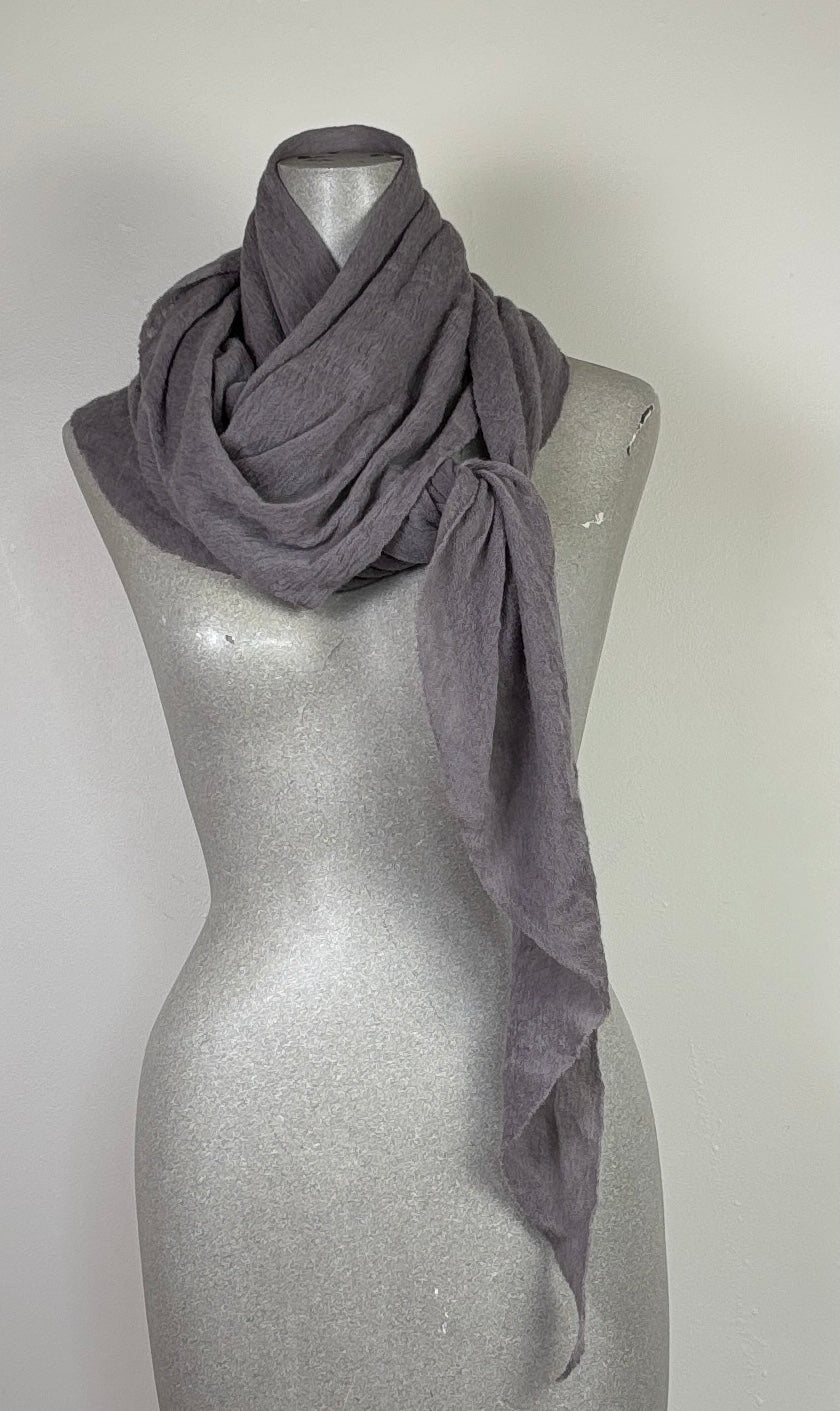 Pin 1876  ~  Cashmere Diamond Scarf - Smoke