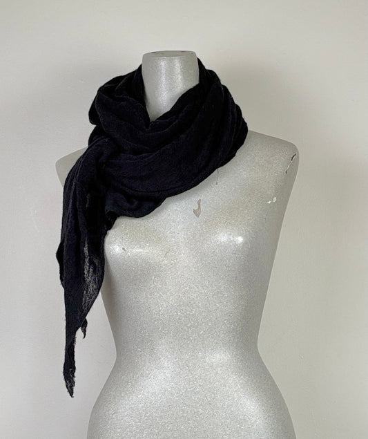 Pin 1876  ~  Cashmere Diamond Scarf - Black