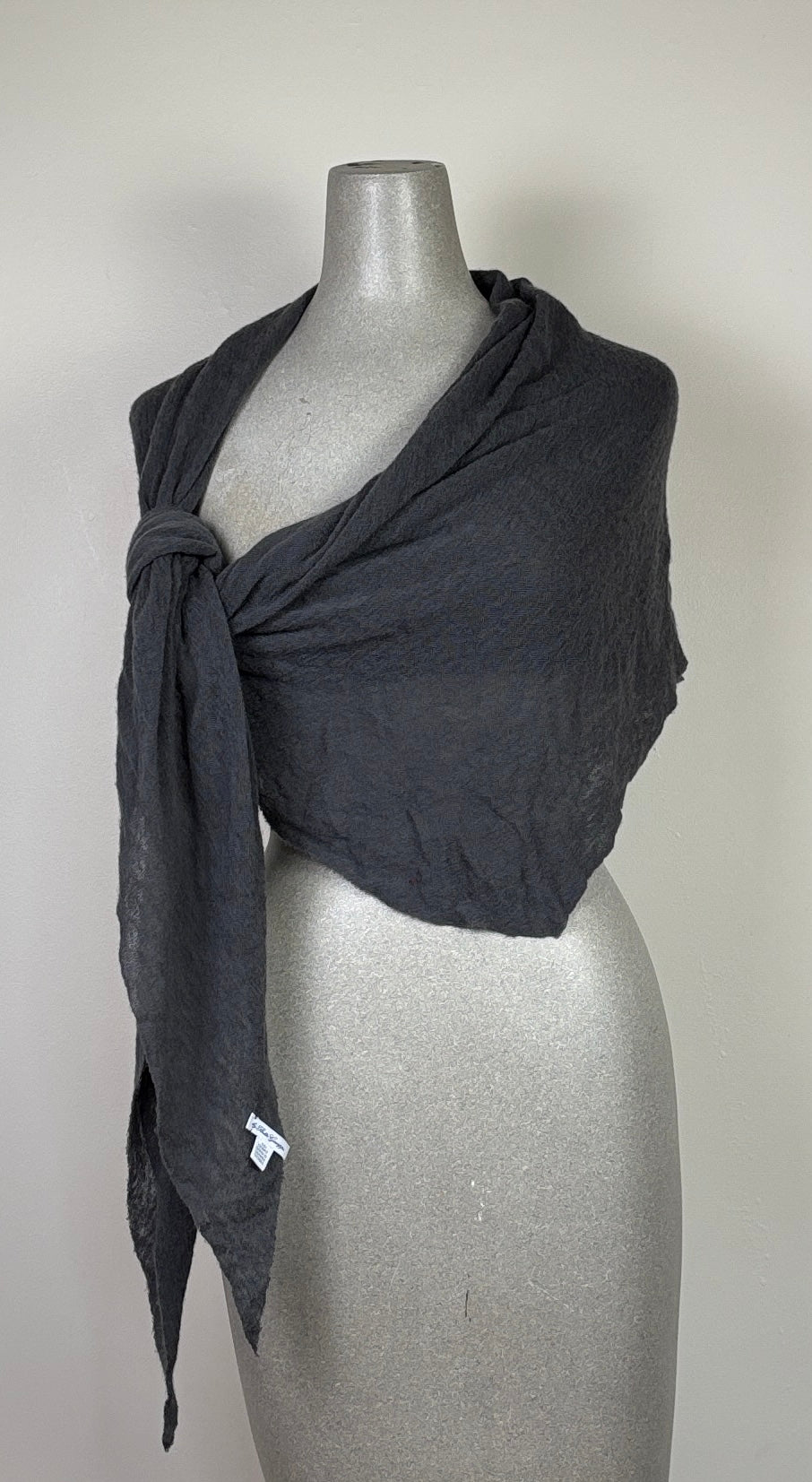 Pin 1876  ~  Cashmere Diamond Scarf - Charcoal