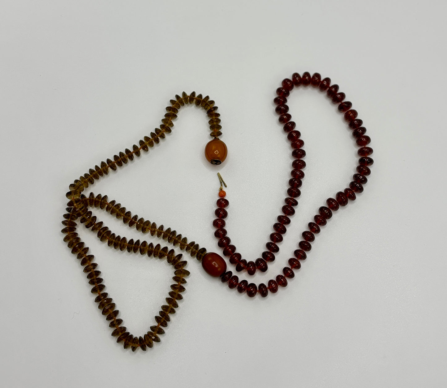 Rebecca Brenner Jewelry  ~  Hessonite Garnet Disc Necklace