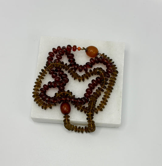 Rebecca Brenner Jewelry  ~  Hessonite Garnet Disc Necklace