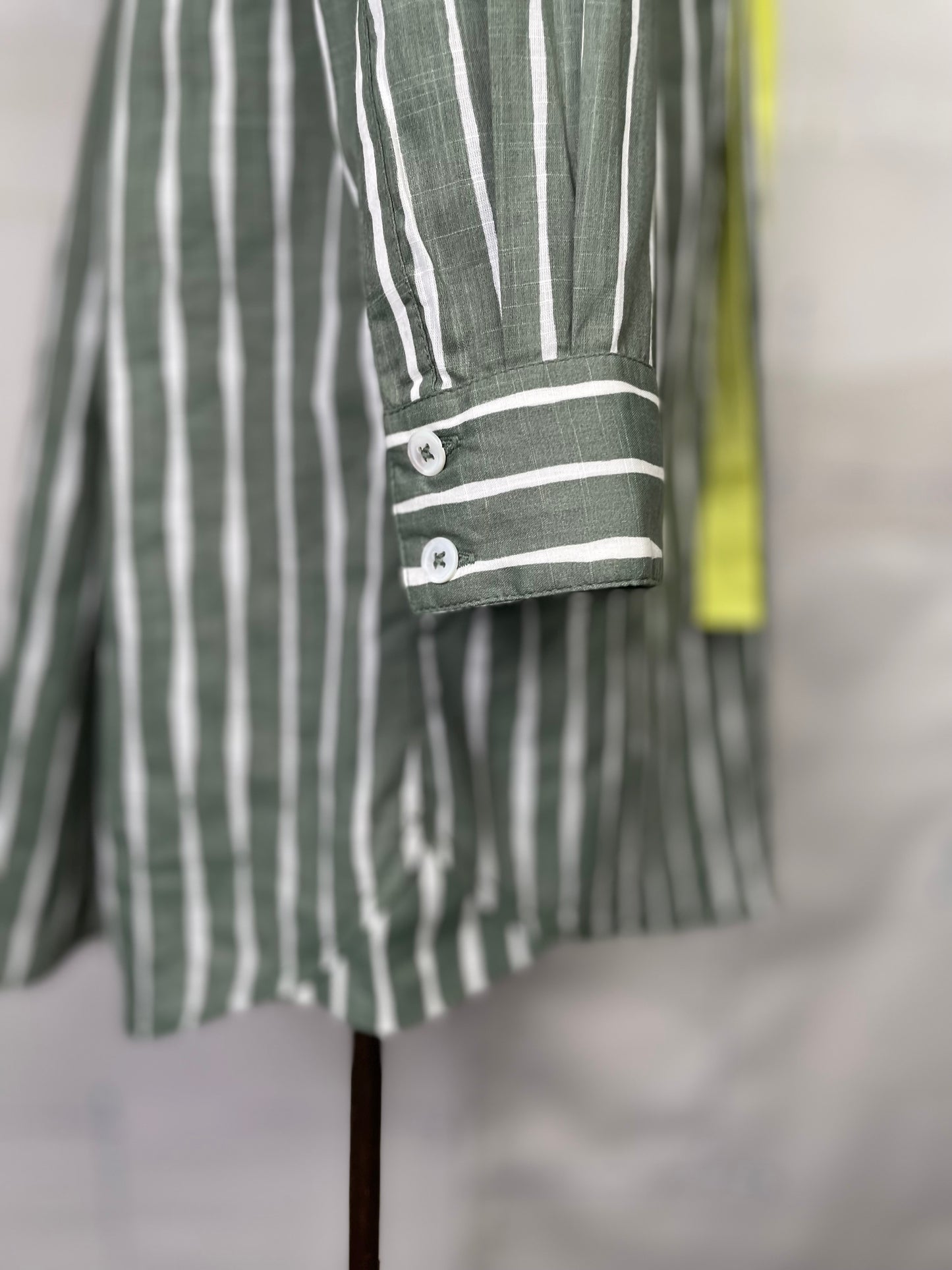 Lilla P  Printed Woven Slub Shirt Dress ~ Artichoke/Rope Stripe