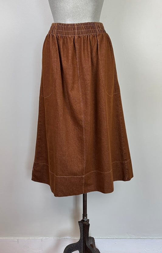 Beaumont Organic  ~  Alma-Leigh Skirt - Bark Brown
