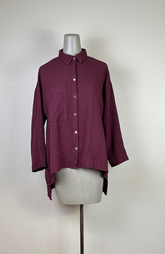 Cut Loose  ~  A-Line Slit Blouse - Cinnabark