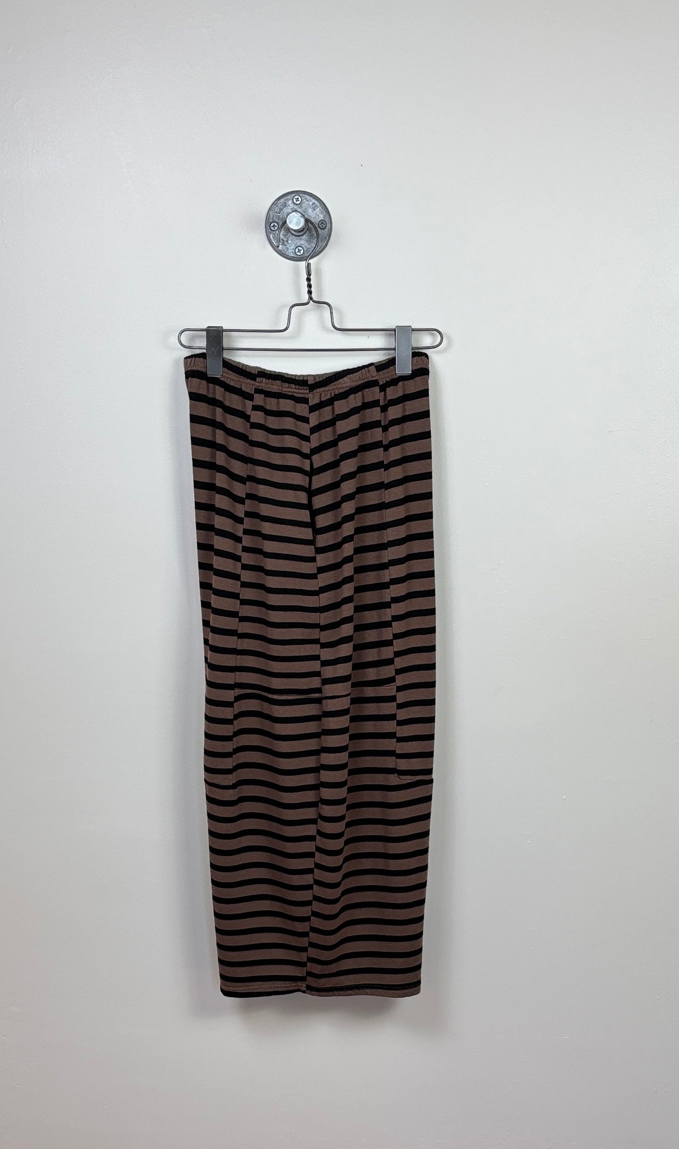 Cut Loose  ~  Balloon Crop Pant - Cola/Black Stripe