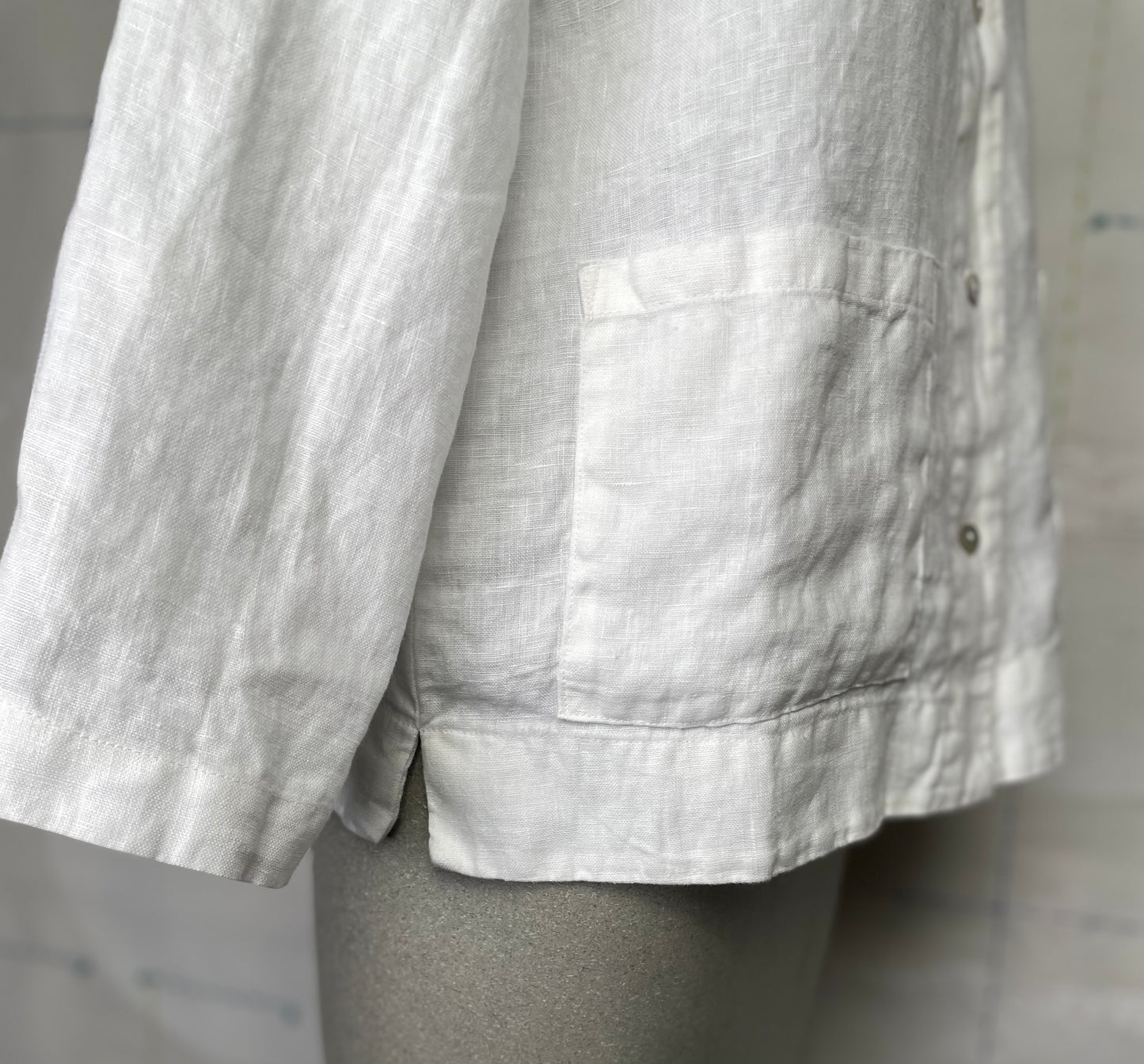 Cut Loose  ~ 3/4 Sleeve Boxy Linen Jacket-Laundered
