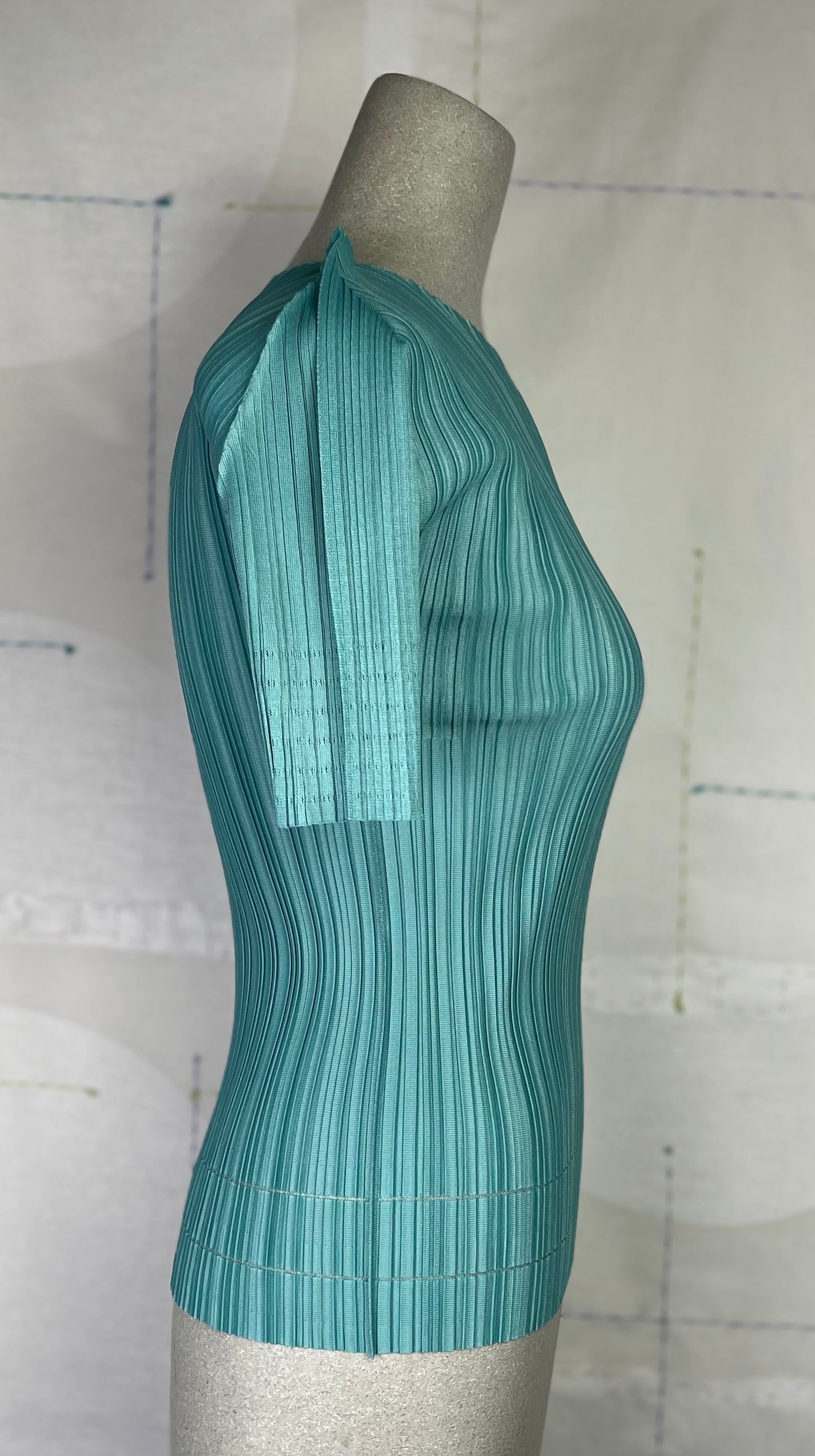 Pleats Please Issey Miyake  ~  Soft Pleats Top - Turquoise Green 66