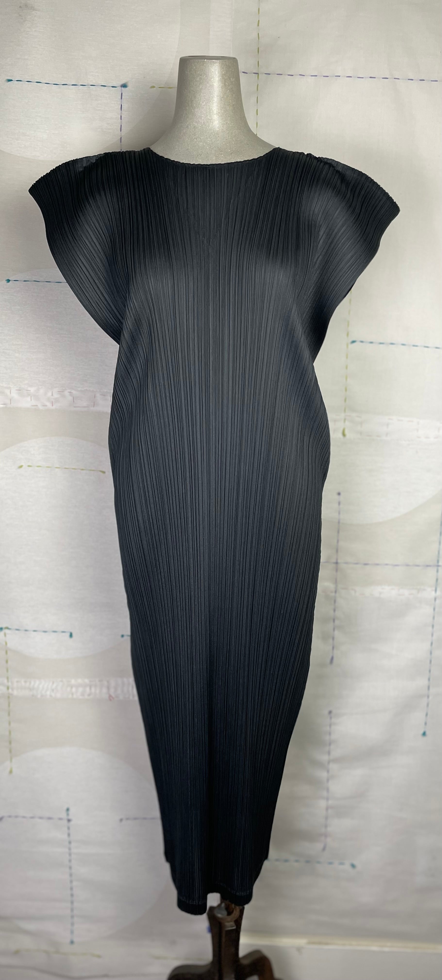 Pleats Please Issey Miyake ~ Monthly Colors March Dress - Charcoal 17