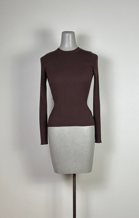 Lilla P. ~  Fitted Crewneck Sweater - Mink