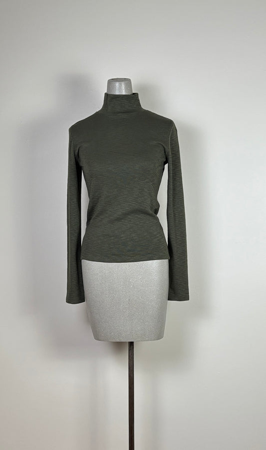 Lilla P. ~  Rib Slub Turtleneck - Lichen