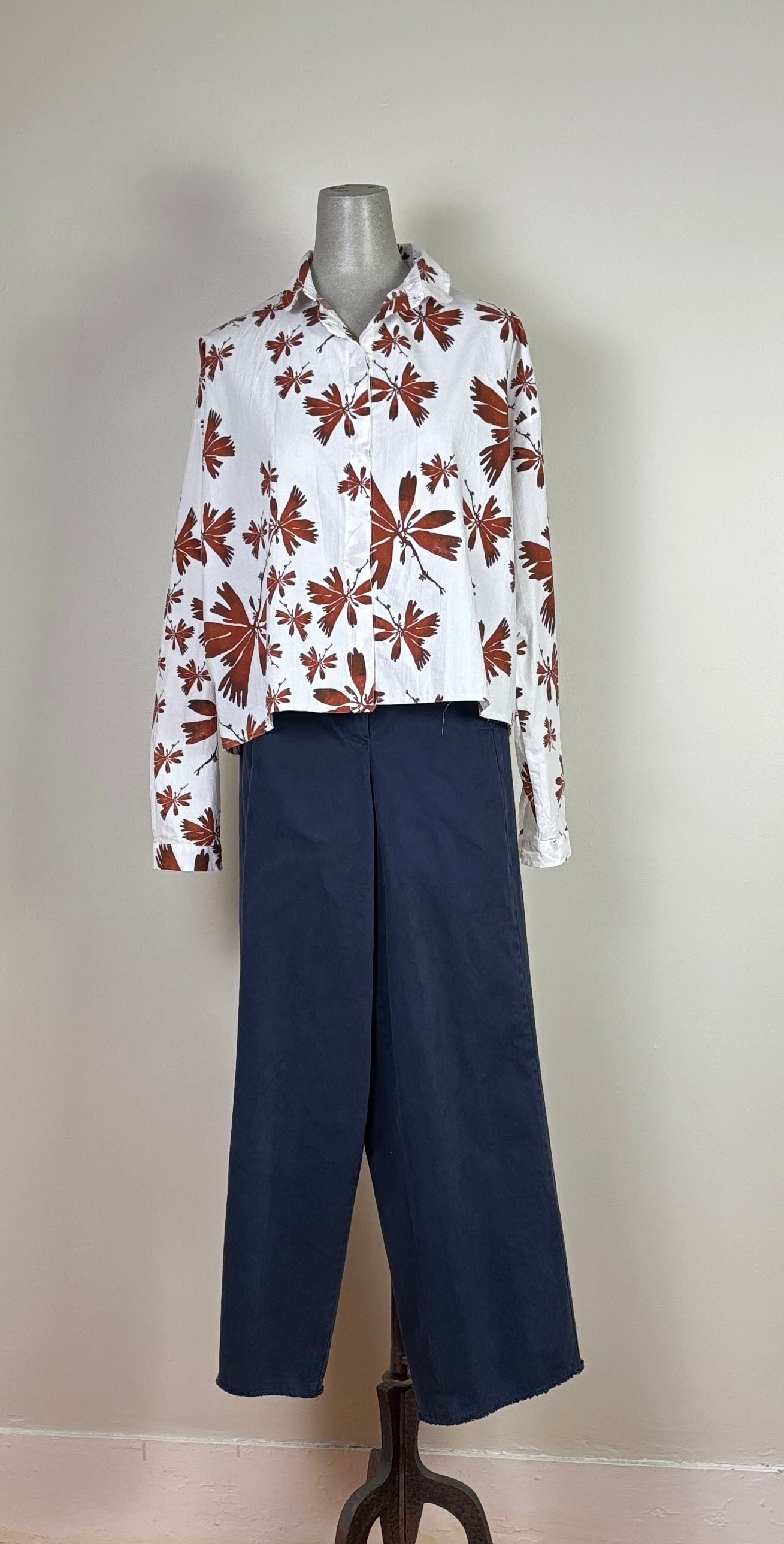 H+ Hannoh Wessel  ~  Shirt Cecile - Red Flowers