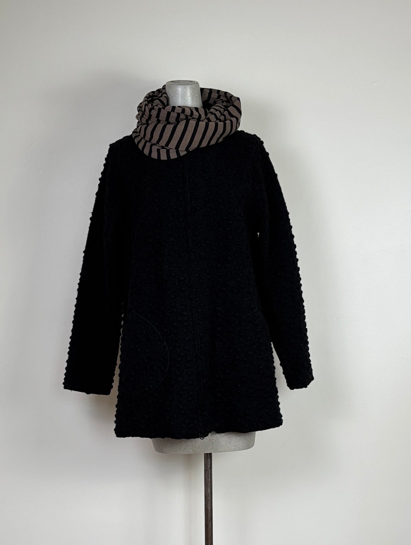 Cut Loose  ~  Striped Fleece Cowl - Cola