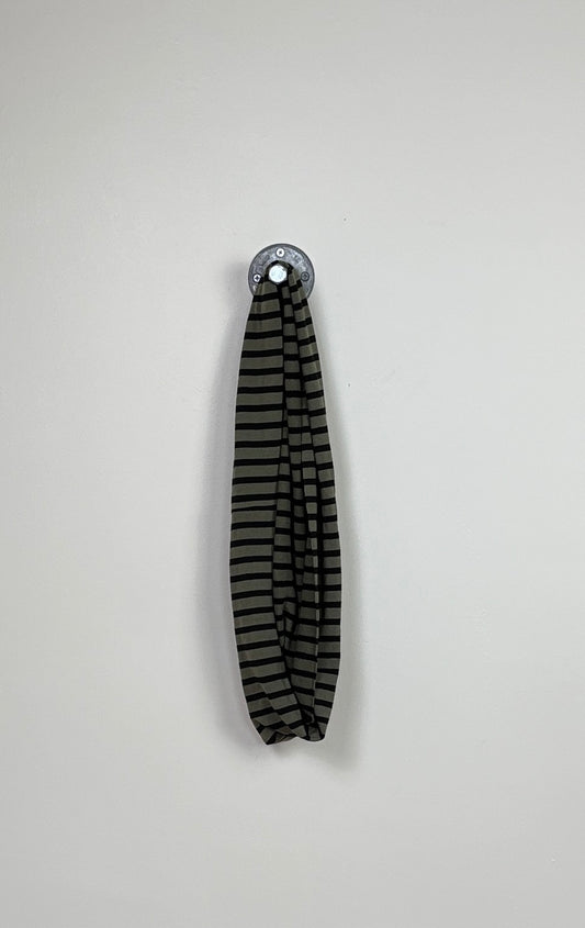 Cut Loose  ~  Striped Fleece Cowl - Kelp