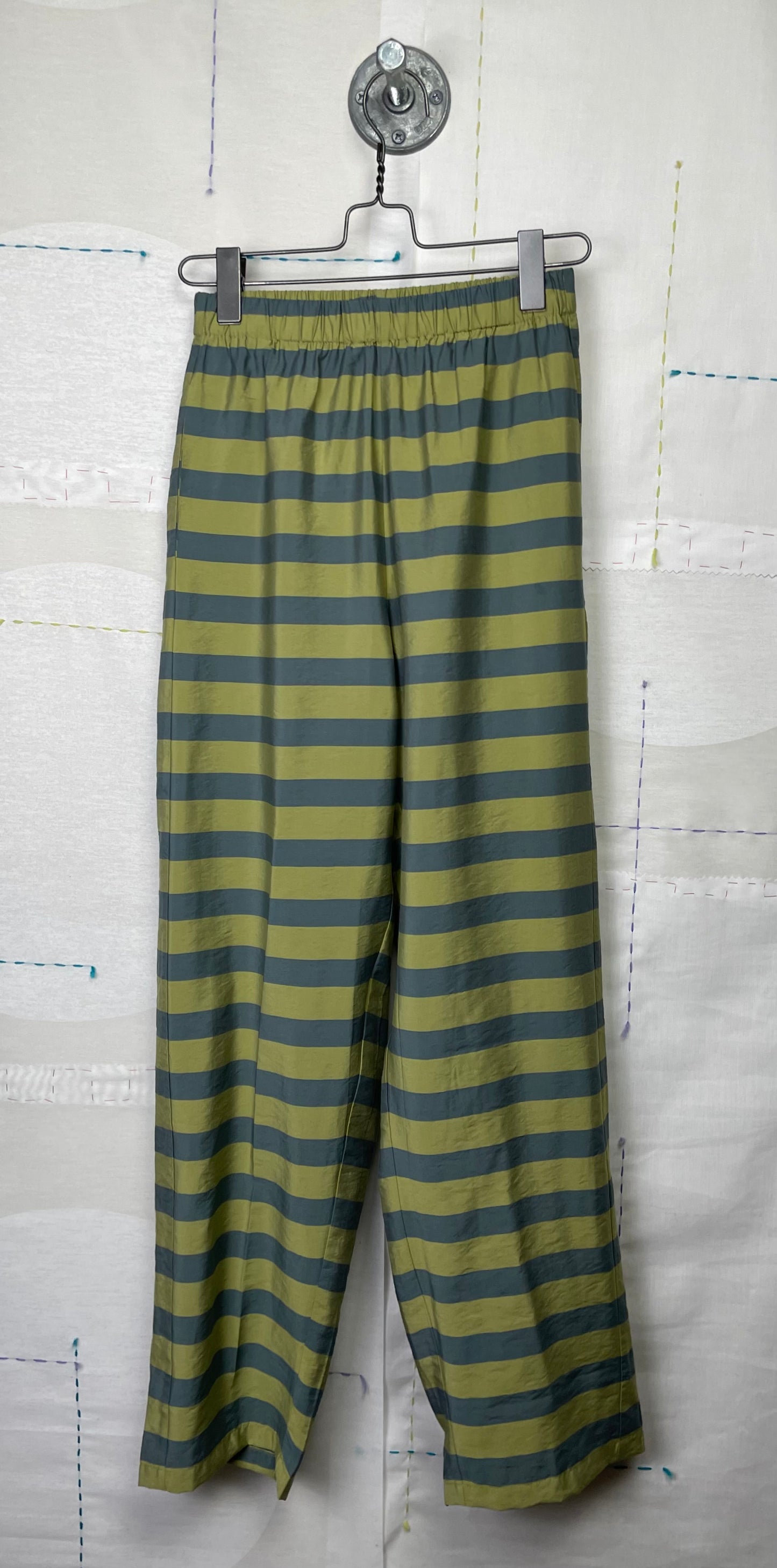 Rita Row  ~  Kronk Striped Pants - Blue/Green