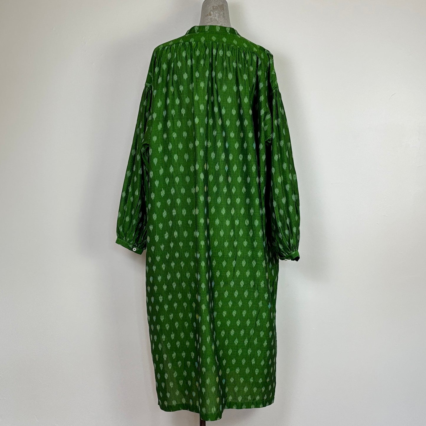 Uqnatu  ~  Popover Dress - Persian Green Ikat