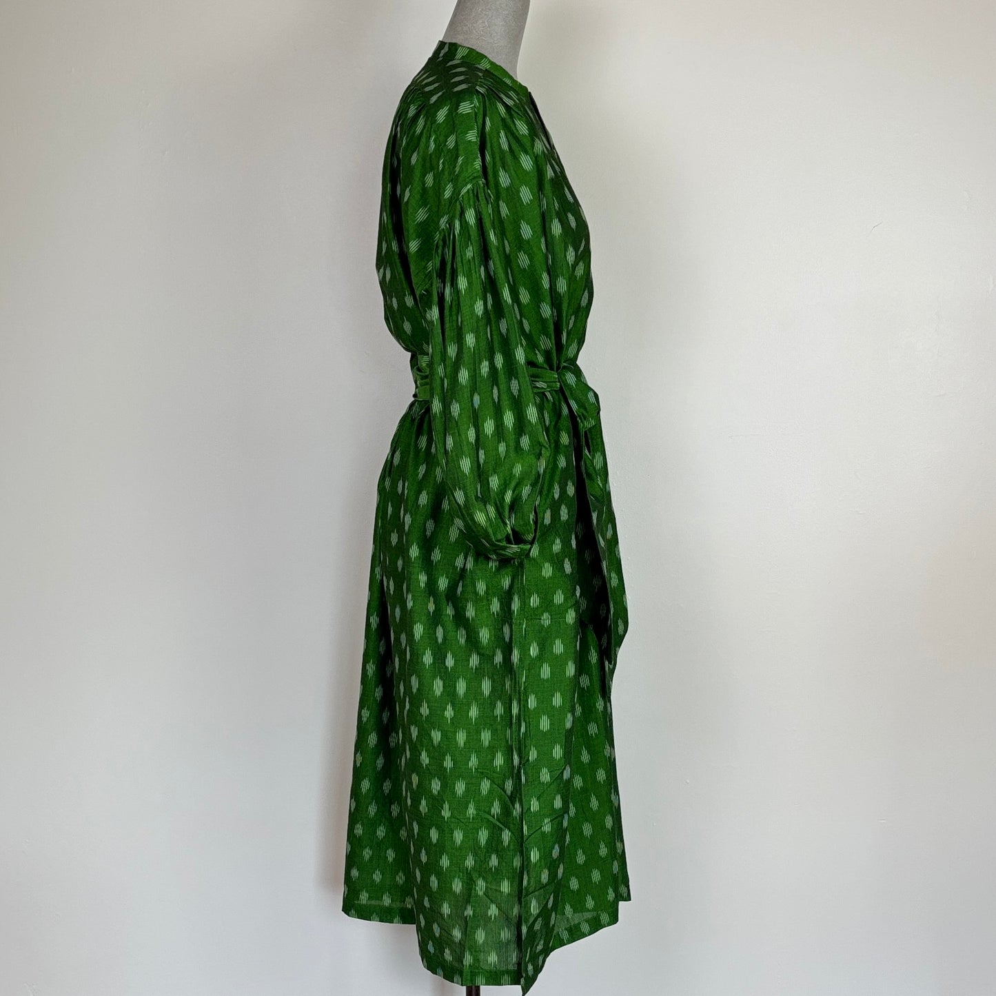Uqnatu  ~  Popover Dress - Persian Green Ikat