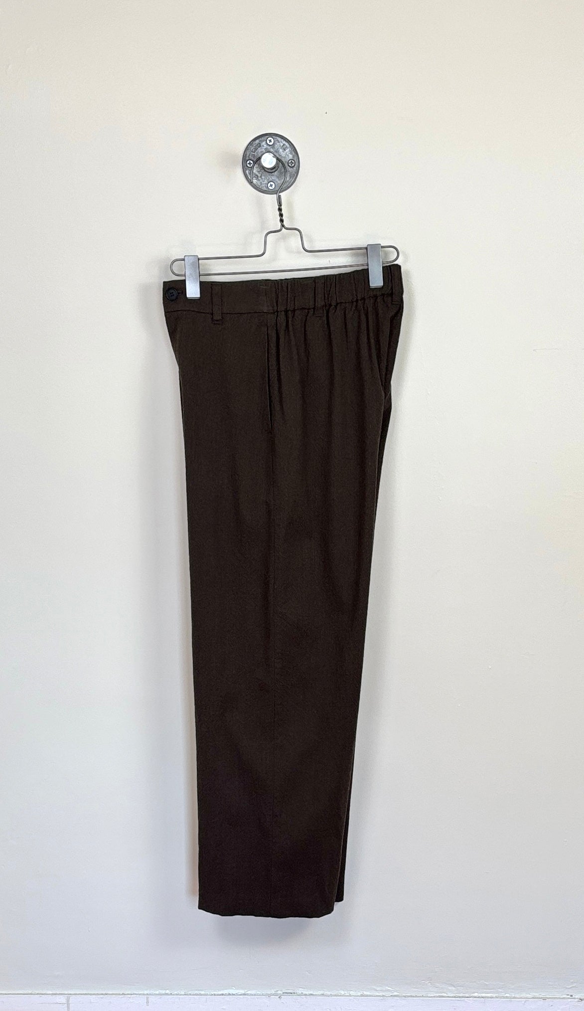 Pas de Calais  ~  Mulesing-Free Wool/Cotton Wide Pants - Khaki