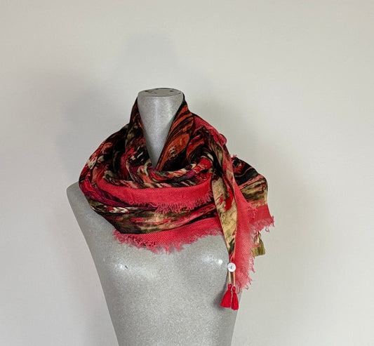 Amet & Ladoue  ~  Scarf Alodie - Cranberry