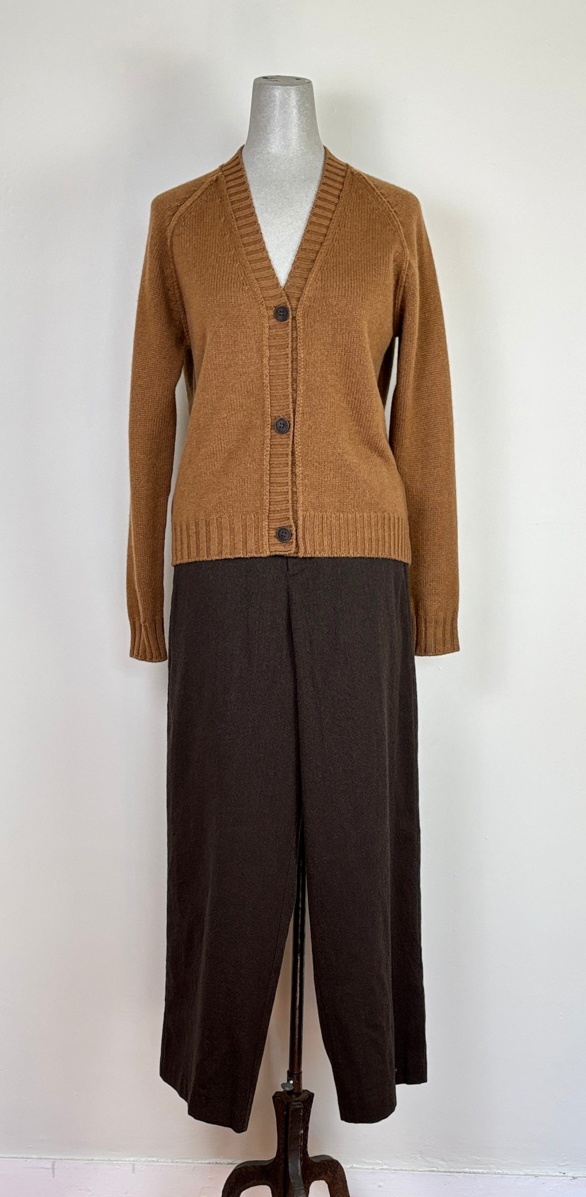 Pas de Calais  ~  Mulesing-Free Wool/Cotton Wide Pants - Khaki