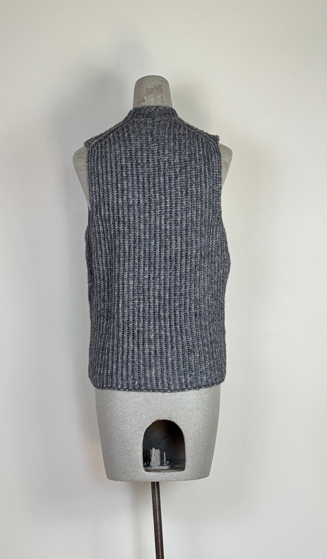 MJW  ~  Ribbed Vest - Charcoal
