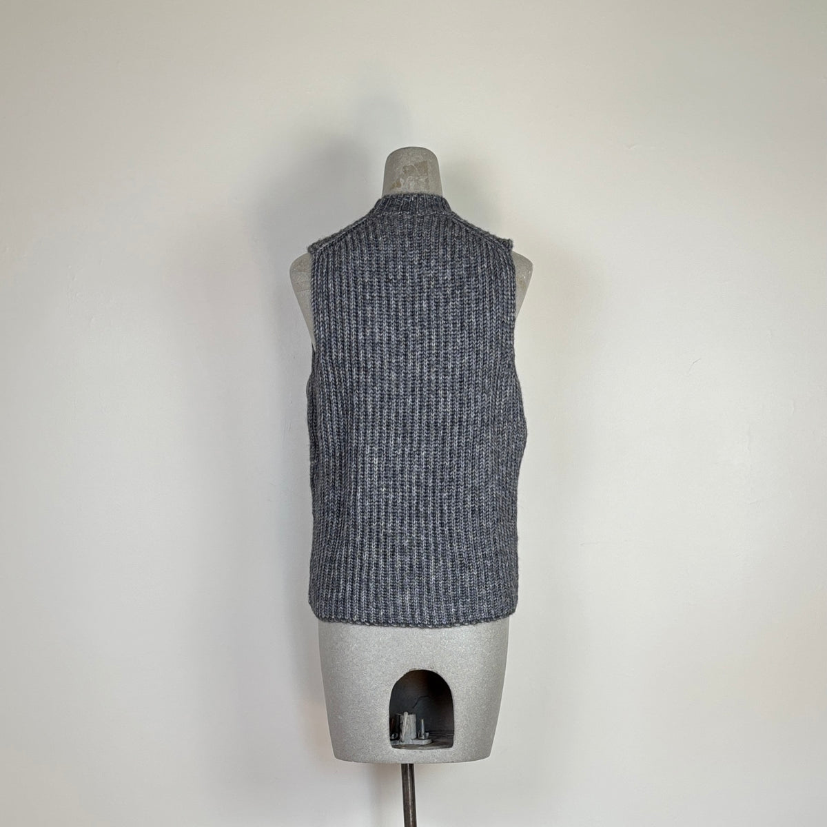 MJW  ~  Ribbed Vest - Charcoal
