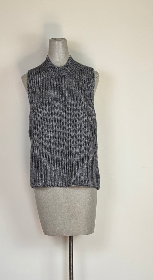 MJW  ~  Ribbed Vest - Charcoal