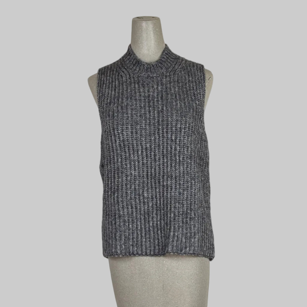 MJW  ~  Ribbed Vest - Charcoal