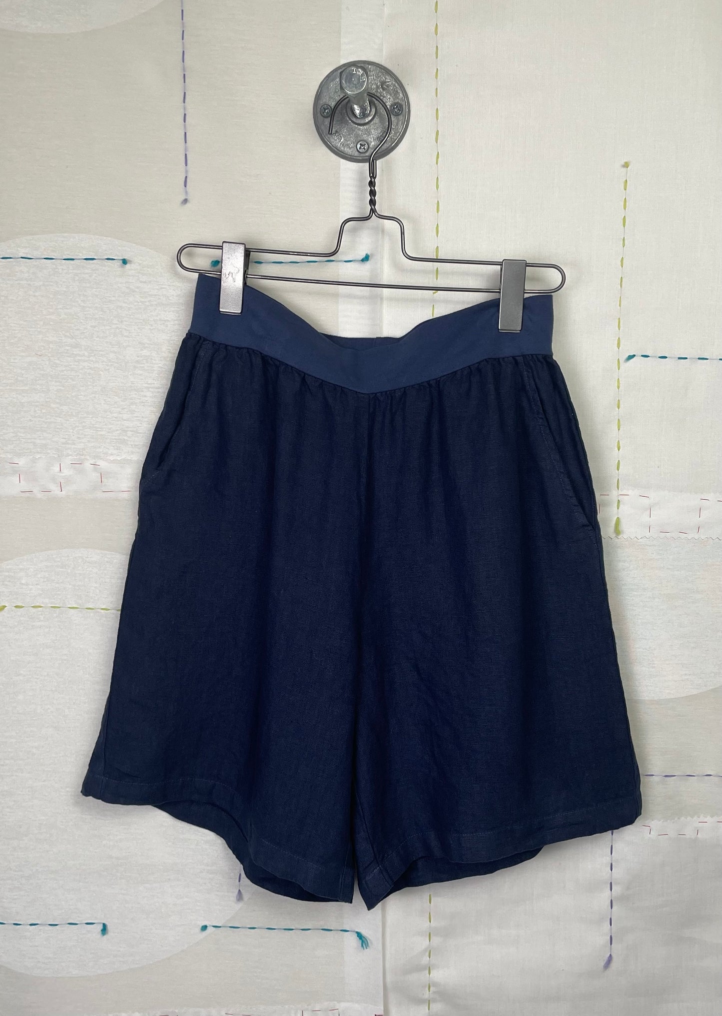 Cut Loose  ~  Solid Linen Walking Shorts - Nightsky