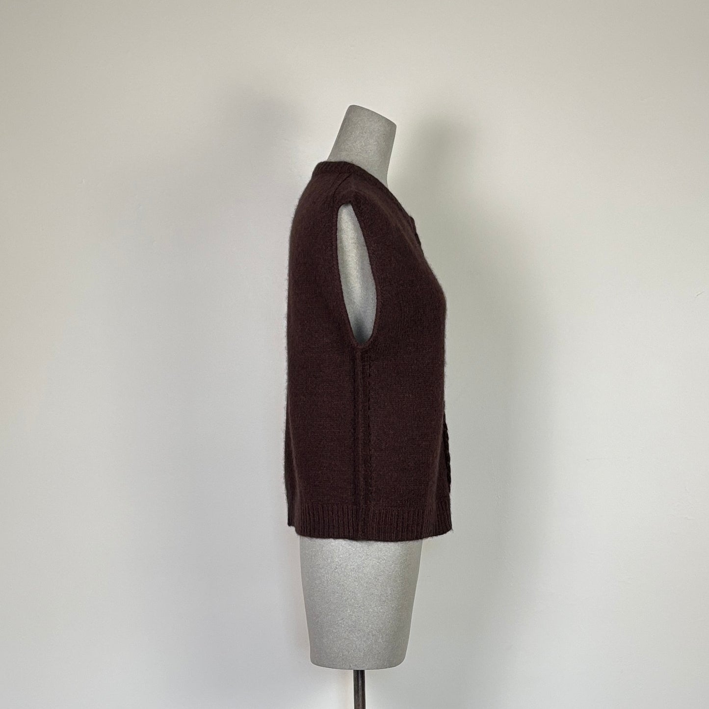 M.Patmos  ~  Leigh Cable Vest - Espresso