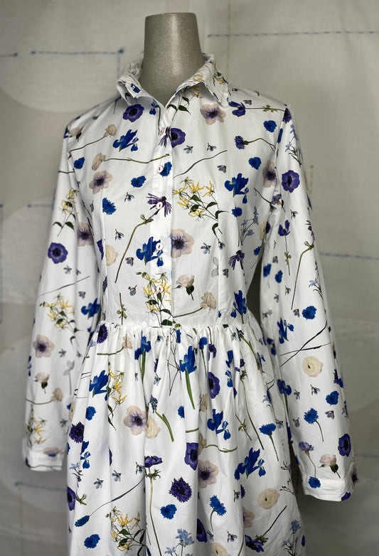 H+ Hannoh Wessel  ~  Dress Rena - Blue Flowers Print
