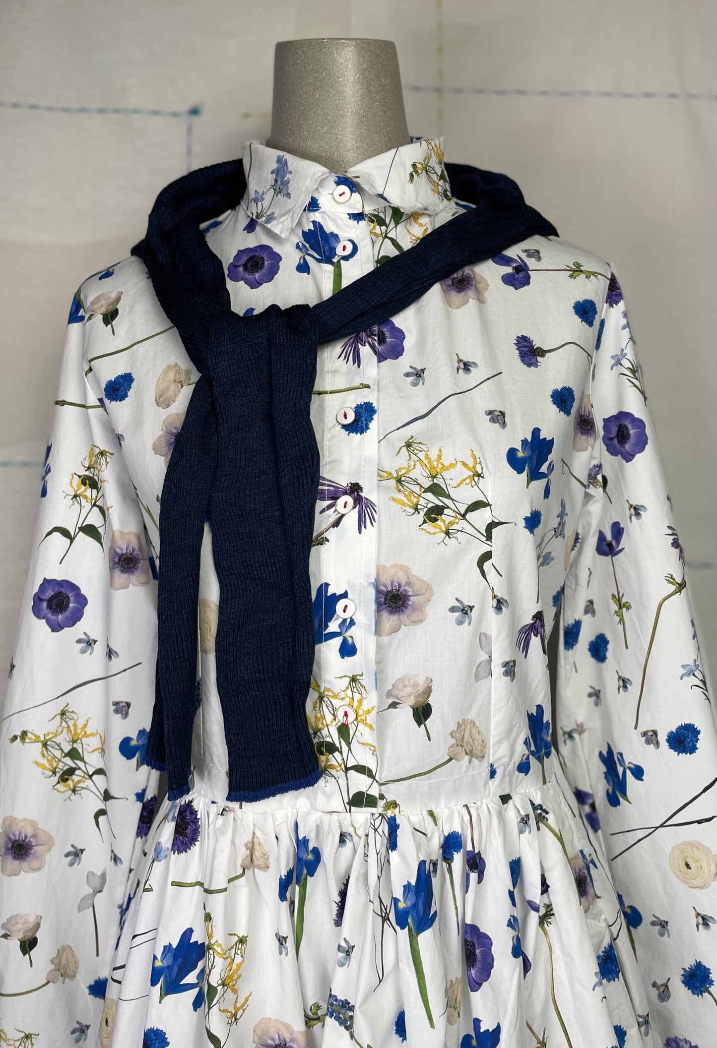 H+ Hannoh Wessel  ~  Dress Rena - Blue Flowers Print