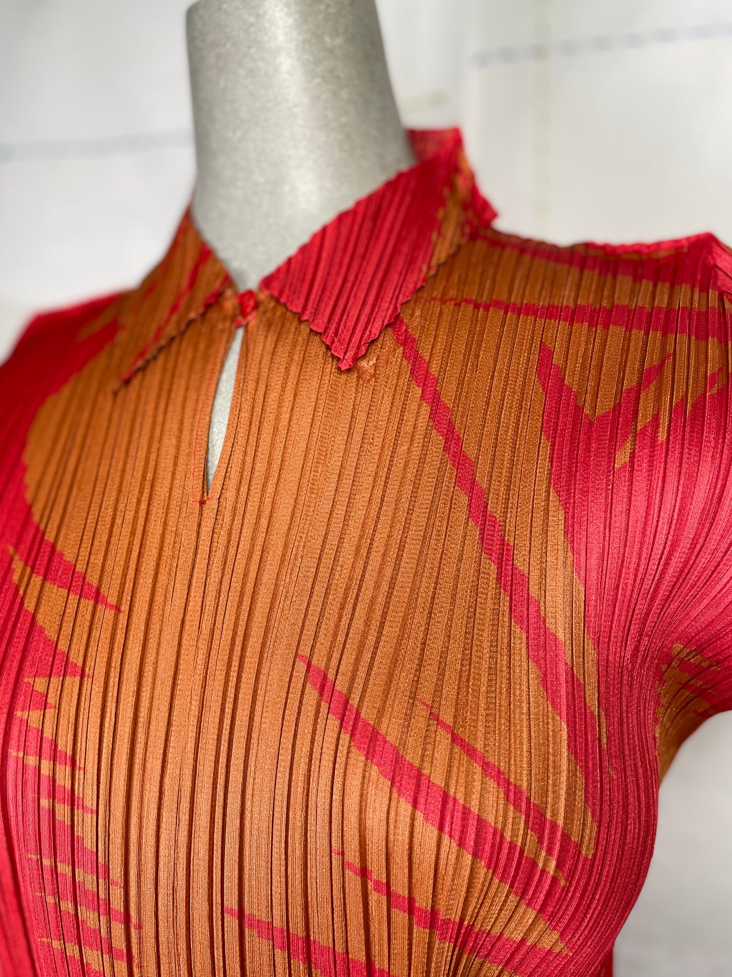 Pleats Please Issey Miyake  ~  Piquant Top - Brown/Chili