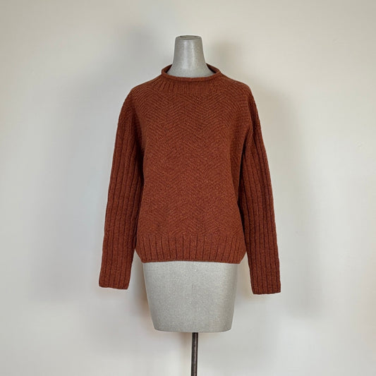 Beaumont Organic  ~  Shika, Lambswool Sweater - Rust Marl