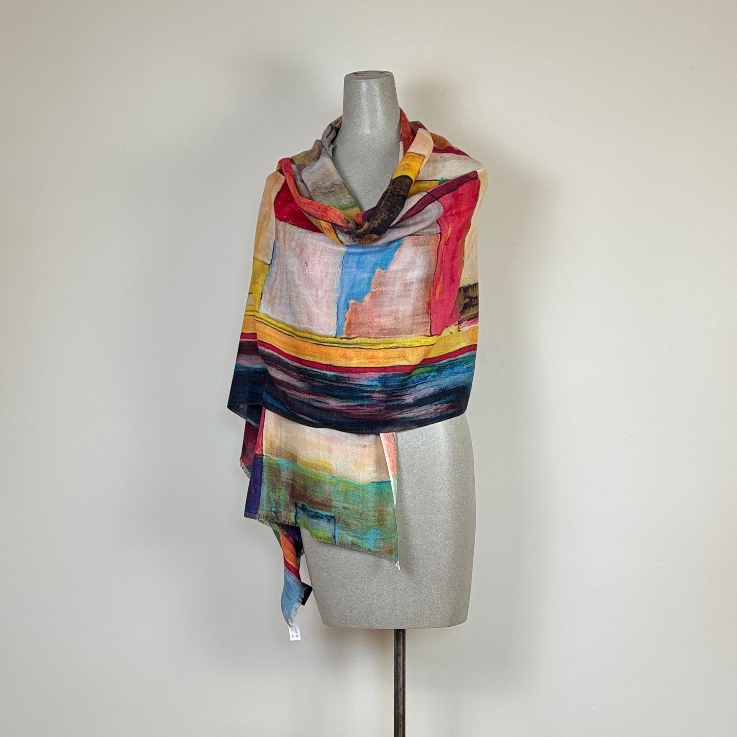 MSquare  ~  Printed Cashmere Scarf - Multi Squares