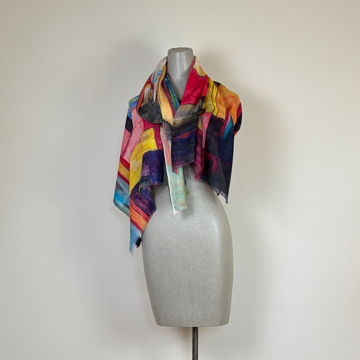 MSquare  ~  Printed Cashmere Scarf - Multi Squares