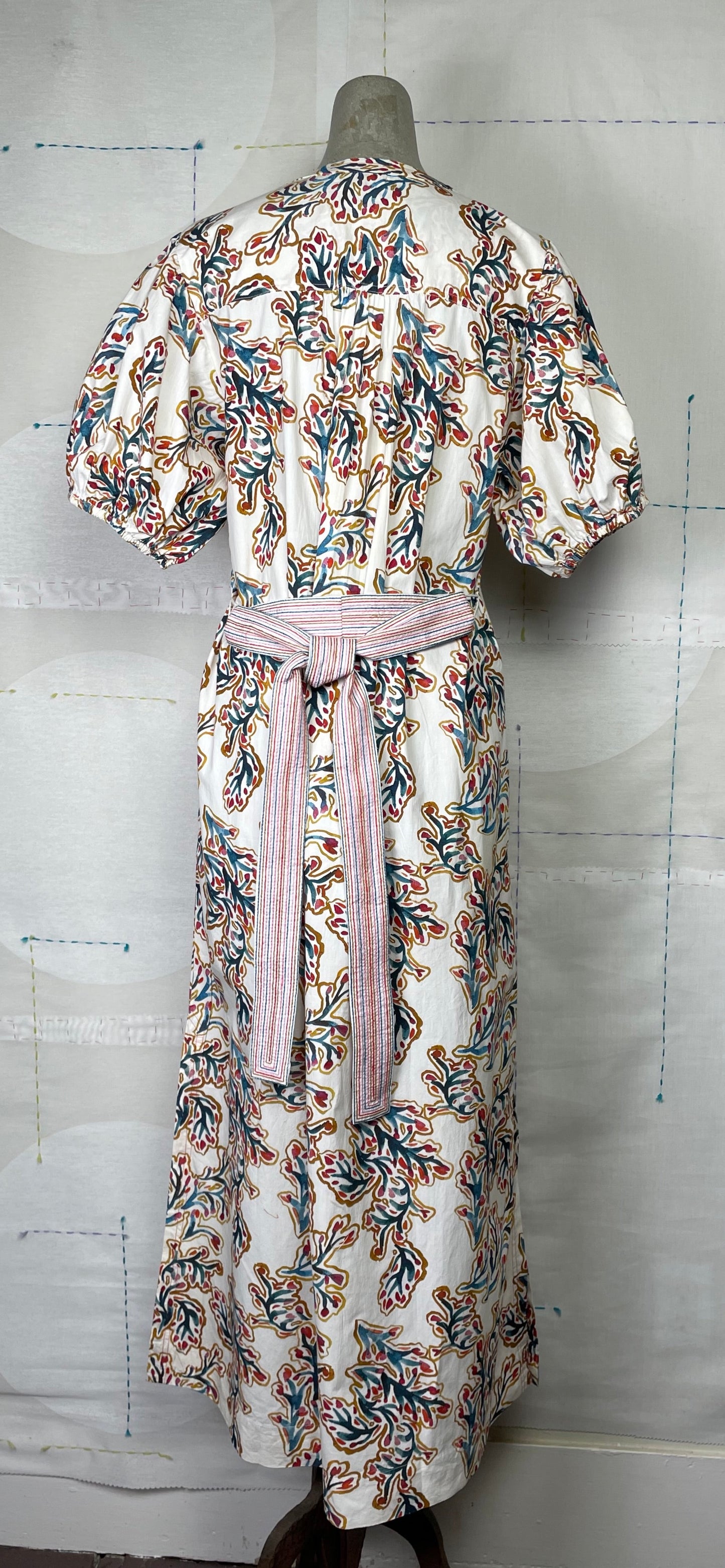 Lilla P.  ~  Split Neck Maxi Dress - Spring Watercolor