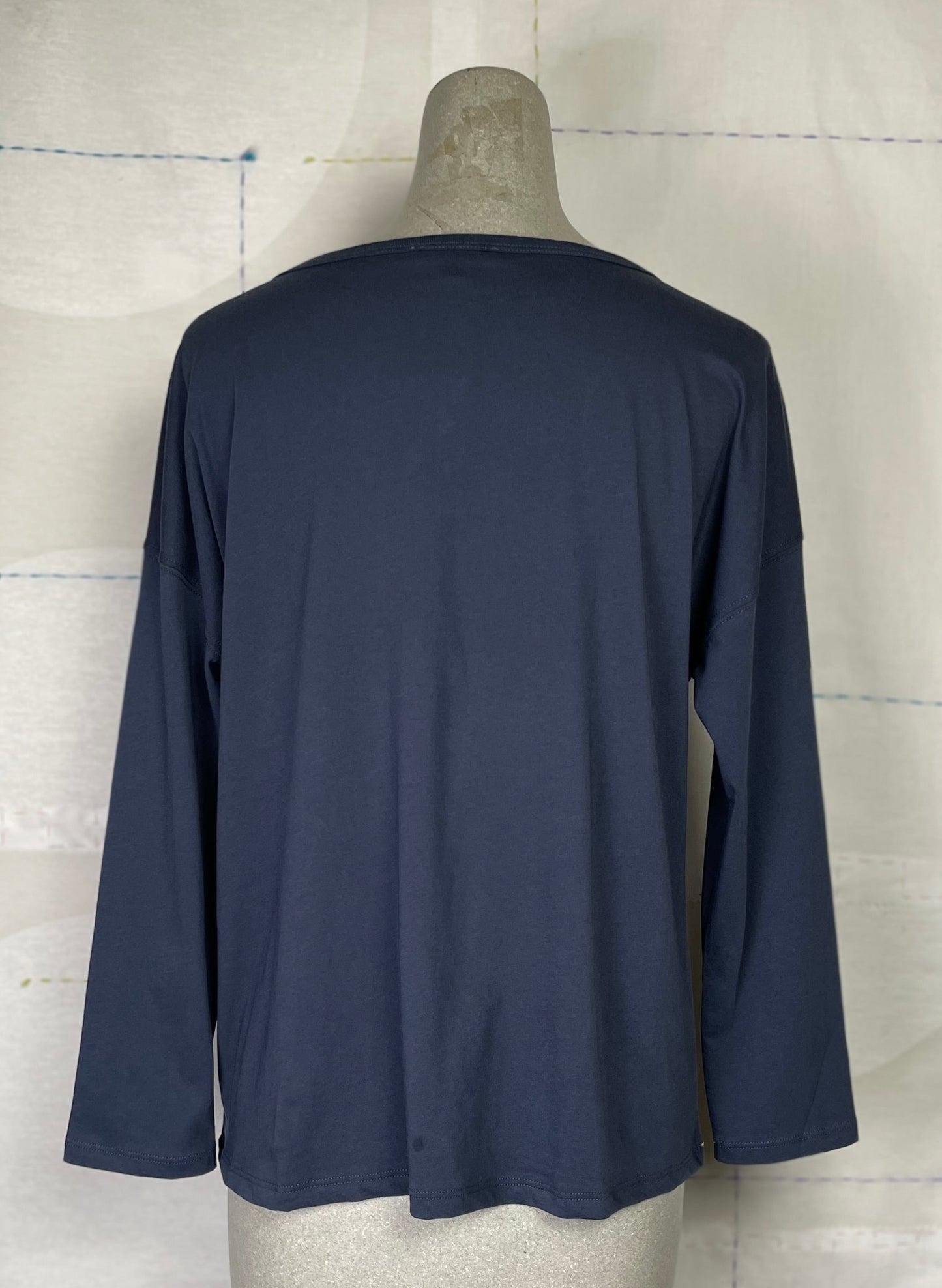 Lilla P.  ~  Relaxed Henley - Navy