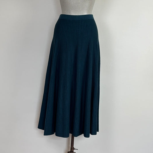 Lilla P. ~  Flared Knit Skirt - Deep Sea