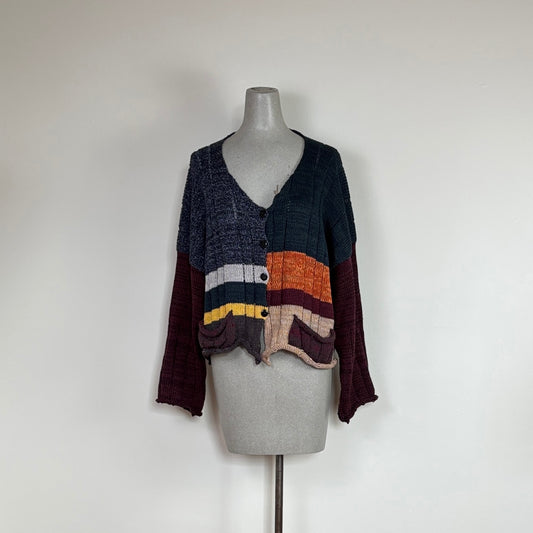 Paper Temples  ~  Foxy Crop Cardigan - Fall Multi
