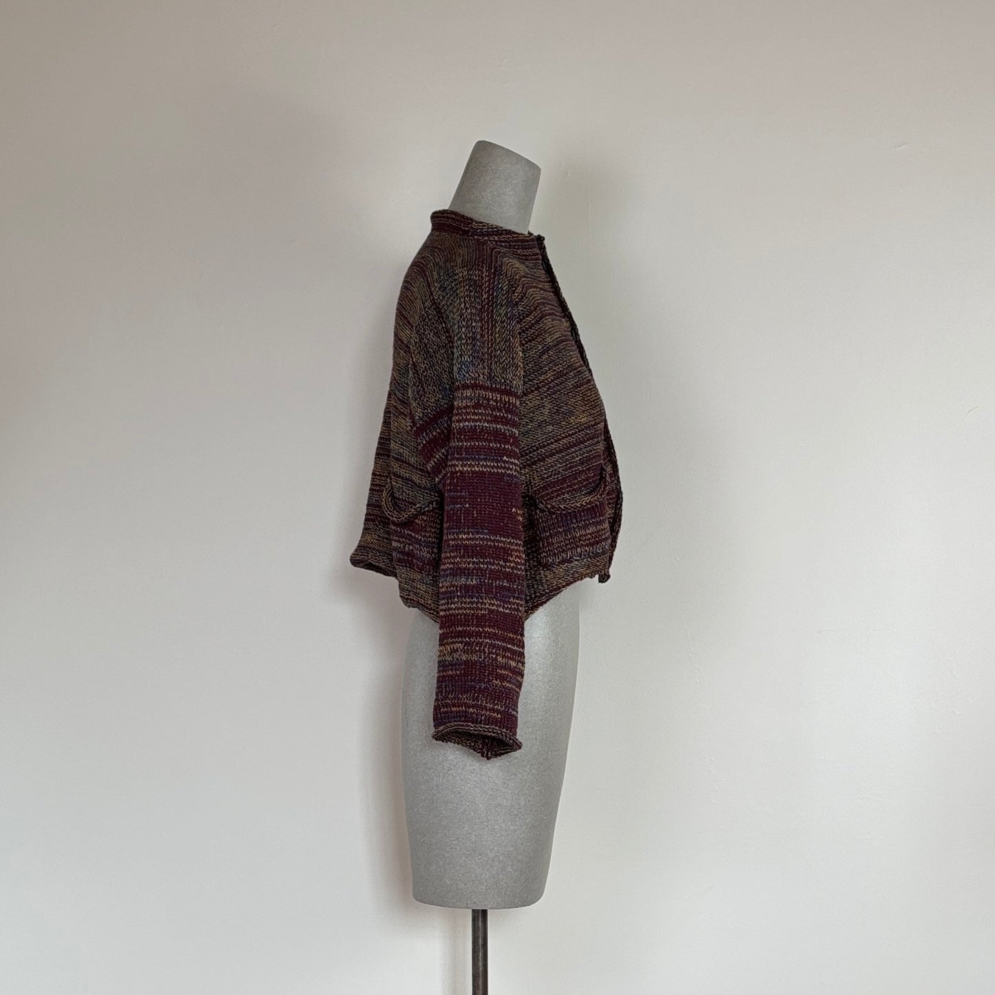 Paper Temples  ~  Tiger Crop Cardigan - Merlot