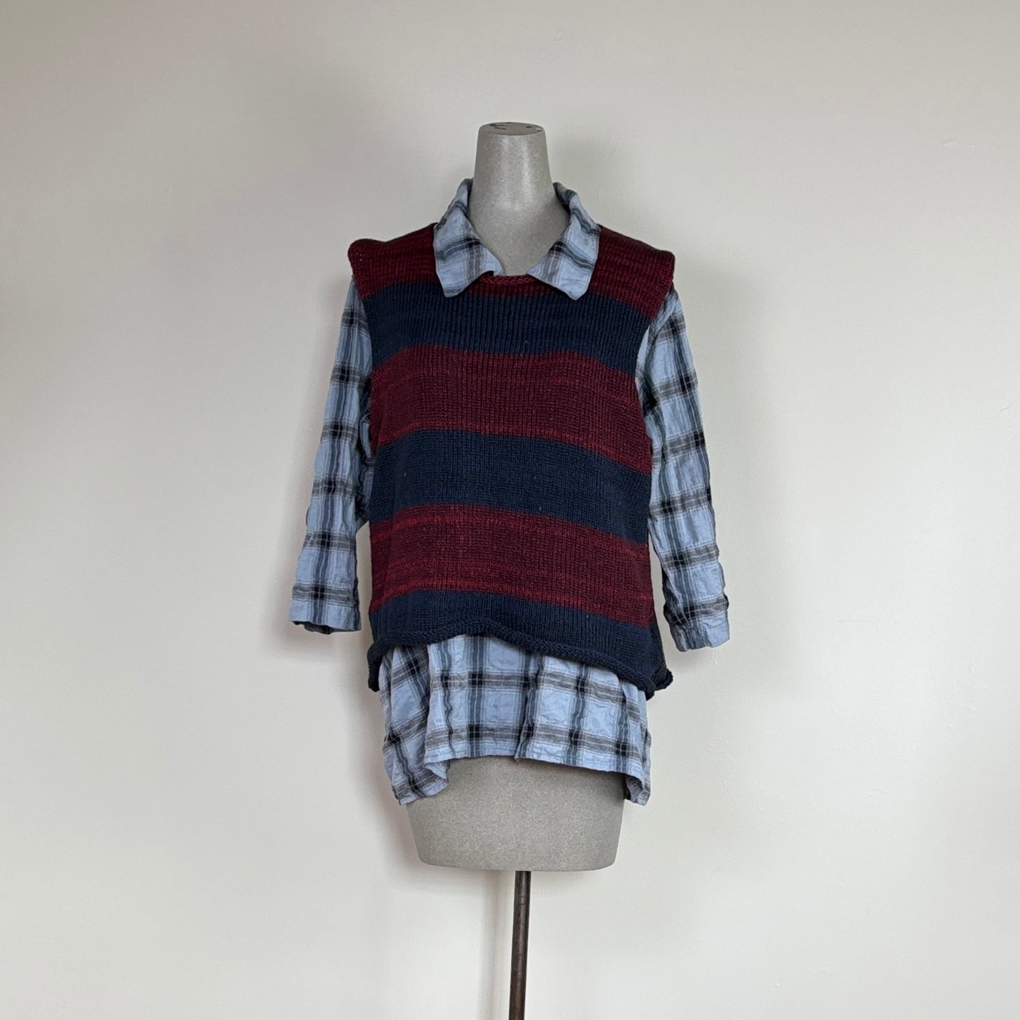 Cut Loose  ~  Crinkle Plaid Shirt - Tidal