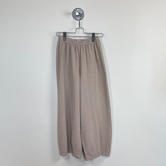 Cut Loose  ~  Puckered Double Cloth Cropped Pant - Lentil
