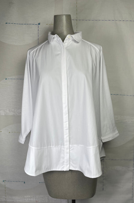 Beaumont Organic  ~  Everly Batwing Shirt - White