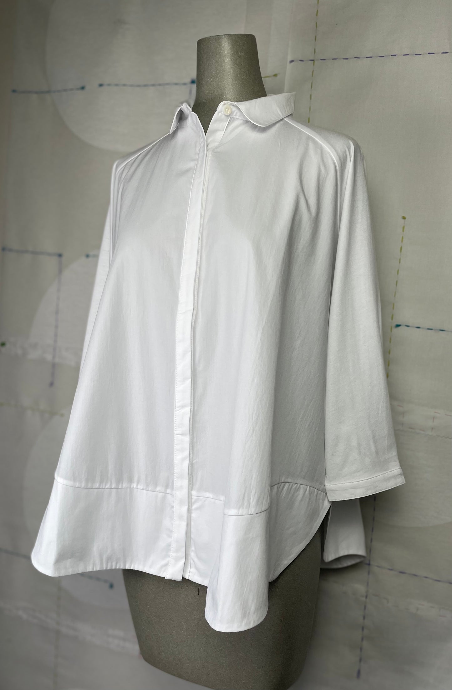Beaumont Organic  ~  Everly Batwing Shirt - White