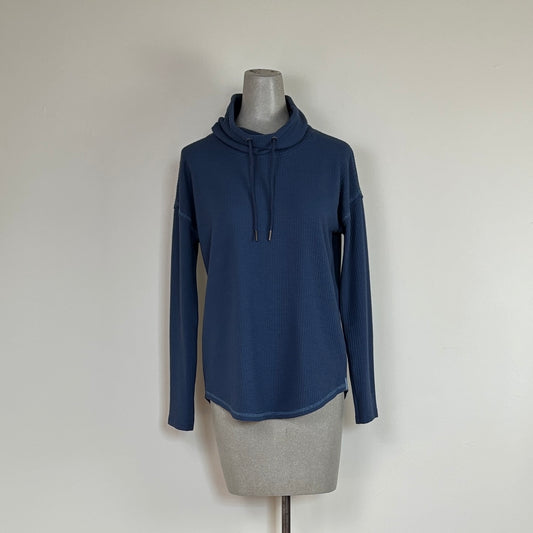 Lilla P. ~  Textured Waffle Mock Neck - Ink